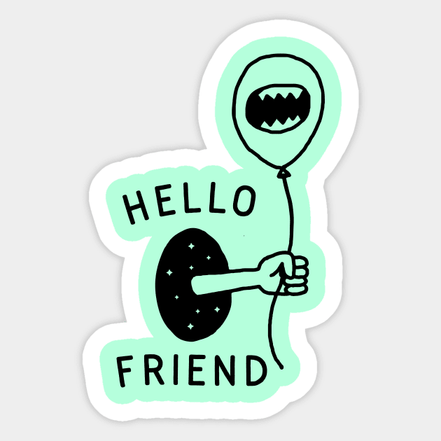 Hello Friend Sticker by TroubleMuffin